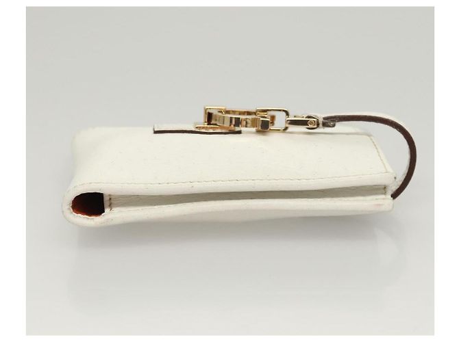 Pochette in pelle Gancini Salvatore Ferragamo bianca Auth KD566 Bianco - vista 3