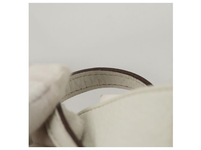 Pochette in pelle Gancini Salvatore Ferragamo bianca Auth KD566 Bianco - vista 8