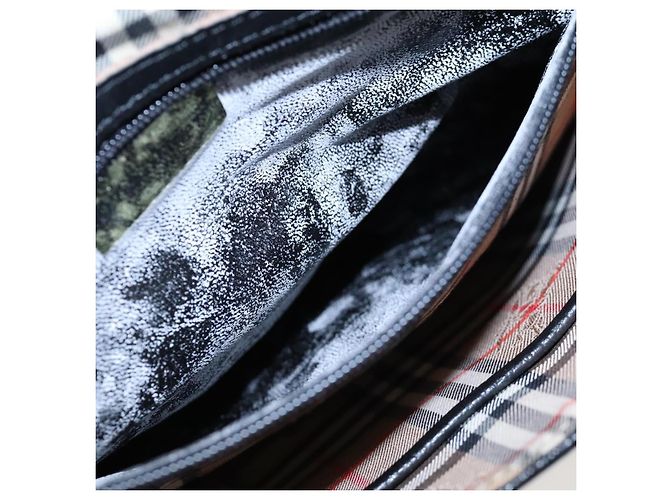 Autre Marque Borsa a spalla Burberrys in pelle nera e oro Auth ep8502 Nero D'oro - vista 12
