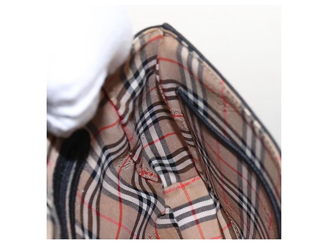 Autre Marque Borsa a spalla Burberrys in pelle nera e oro Auth ep8502 Nero D'oro - vista 19