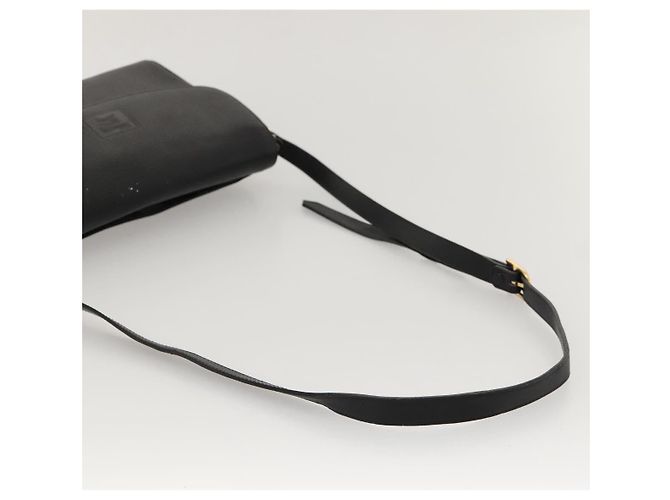 Autre Marque Borsa a spalla Burberrys in pelle nera e oro Auth ep8502 Nero D'oro - vista 7
