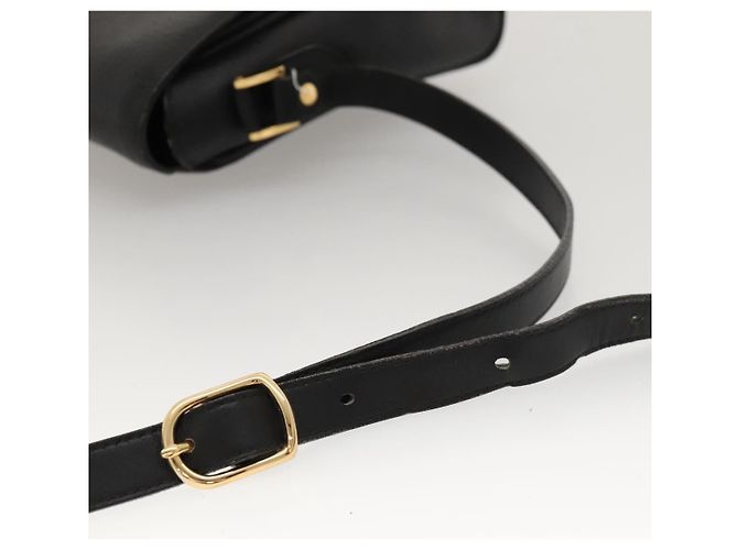 Autre Marque Borsa a spalla Burberrys in pelle nera e oro Auth ep8502 Nero D'oro - vista 9