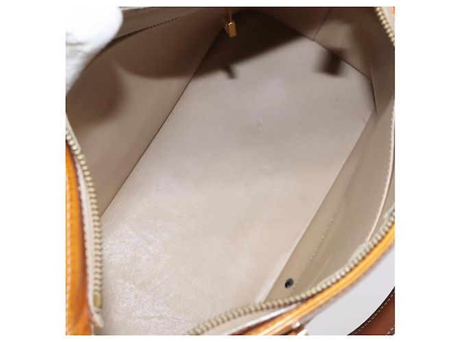 LOUIS VUITTON Monogram Vernis Bolsa de Mano Houston Beige M91004 LV Auth KD482 - vista 10