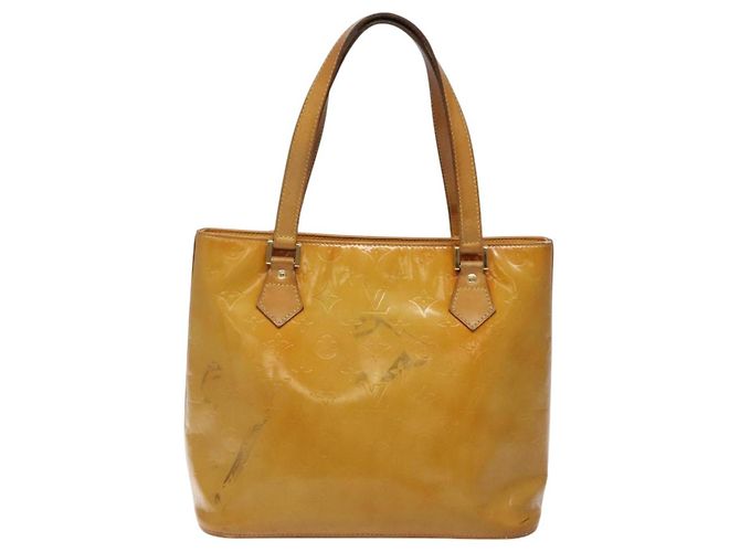 LOUIS VUITTON Monogram Vernis Bolsa de Mano Houston Beige M91004 LV Auth KD482 - vista 2