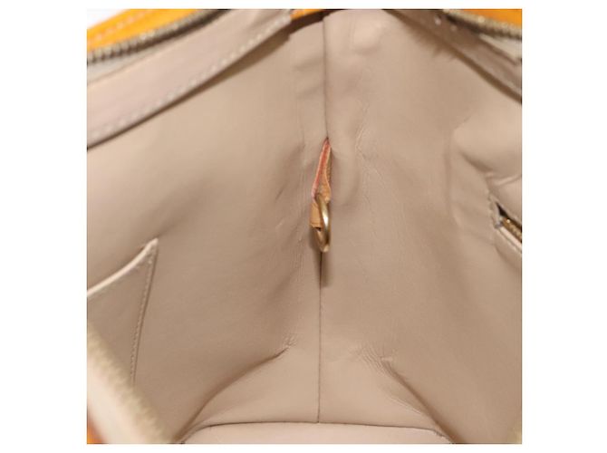 LOUIS VUITTON Monogram Vernis Bolsa de Mano Houston Beige M91004 LV Auth KD482 - vista 21