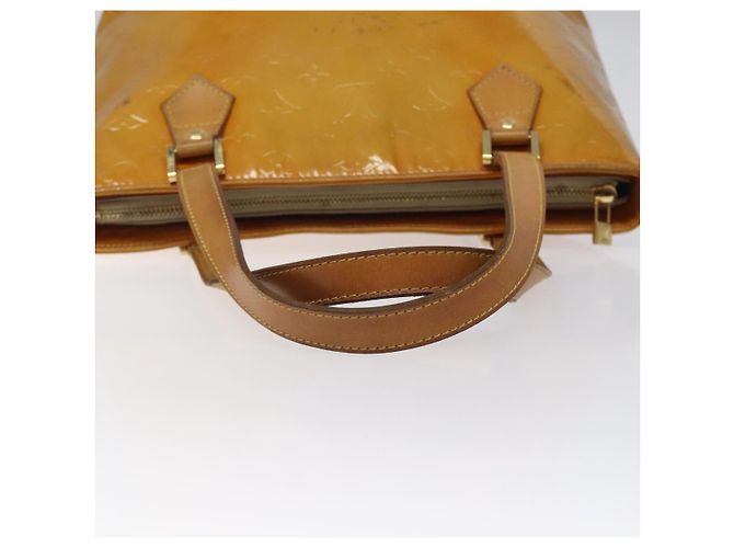 LOUIS VUITTON Monogram Vernis Bolsa de Mano Houston Beige M91004 LV Auth KD482 - vista 7
