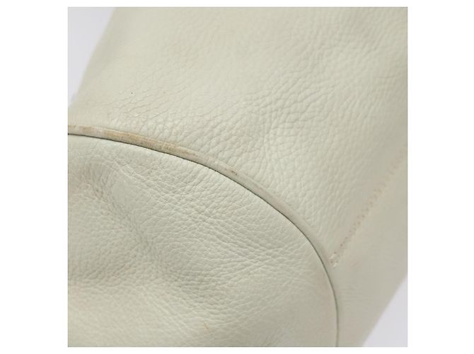Borsa a Spalla Gancini in Pelle Bianca Argento Auth KD545 di Salvatore Ferragamo Bianco - vista 14