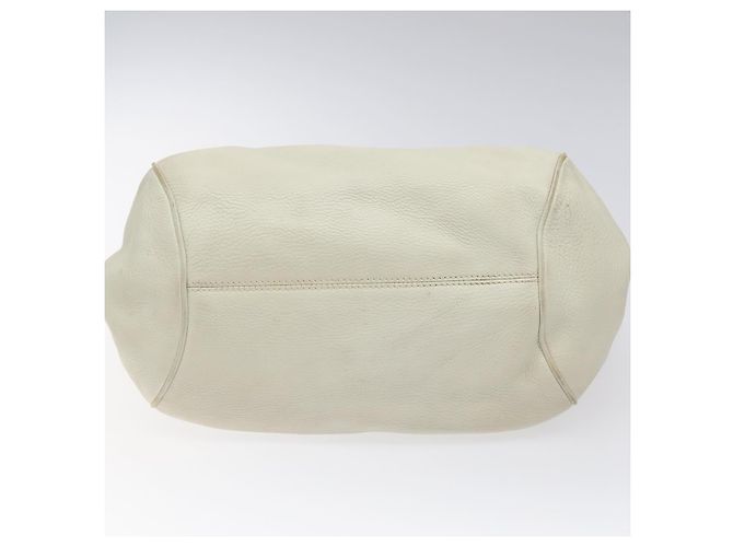 Borsa a Spalla Gancini in Pelle Bianca Argento Auth KD545 di Salvatore Ferragamo Bianco - vista 5