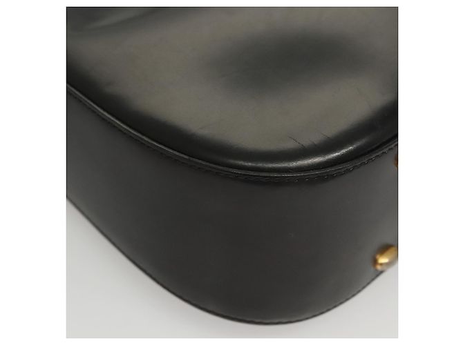 Céline Borsa a Spalla CELINE in Pelle Nera Oro Auth MX169 Nero D'oro - vista 14