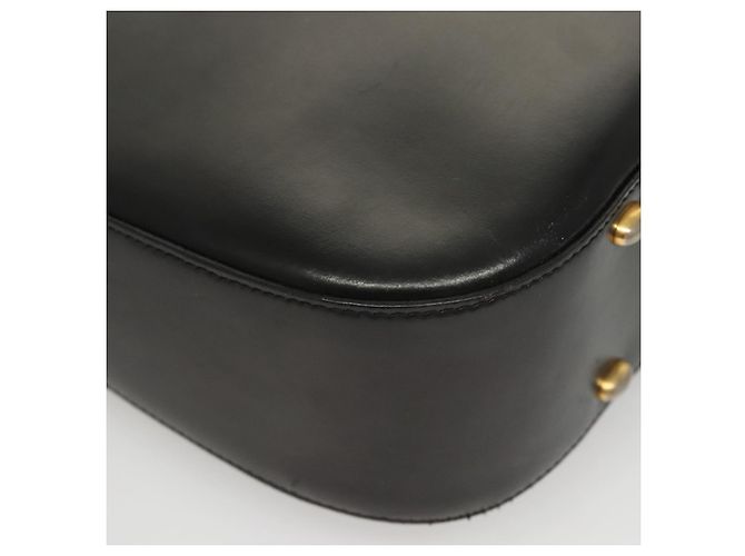 Céline Borsa a Spalla CELINE in Pelle Nera Oro Auth MX169 Nero D'oro - vista 16