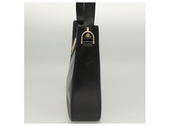 Céline Borsa a Spalla CELINE in Pelle Nera Oro Auth MX169 Nero D'oro - vista 3