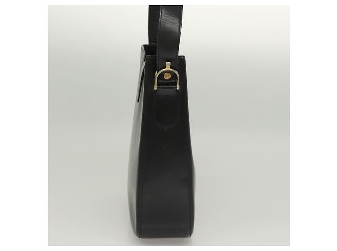 Céline Borsa a Spalla CELINE in Pelle Nera Oro Auth MX169 Nero D'oro - vista 4