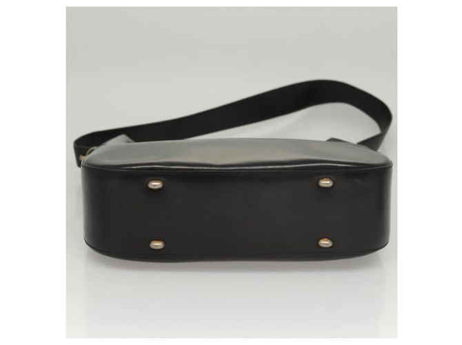 Céline Borsa a Spalla CELINE in Pelle Nera Oro Auth MX169 Nero D'oro - vista 5