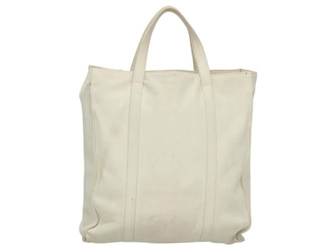PRADA Borsa a mano in pelle bianca Auth 117223 Bianco - vista 2