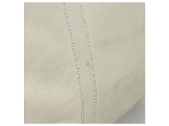 PRADA Borsa a mano in pelle bianca Auth 117223 Bianco - vista 3