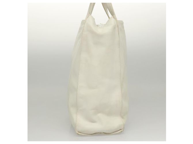 PRADA Borsa a mano in pelle bianca Auth 117223 Bianco - vista 4