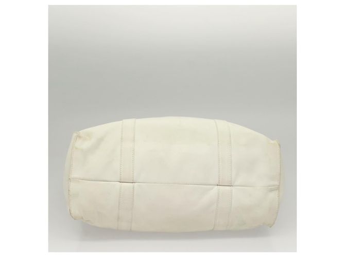 PRADA Borsa a mano in pelle bianca Auth 117223 Bianco - vista 6