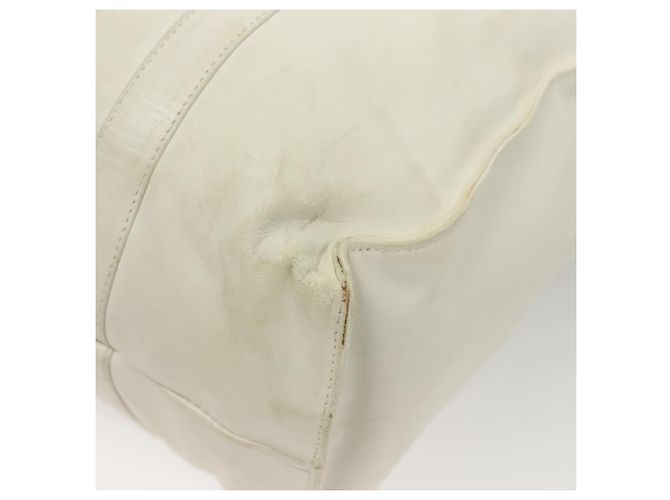 PRADA Borsa a mano in pelle bianca Auth 117223 Bianco - vista 9