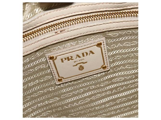 Borsa a Spalla PRADA Nylon Beige Oro Auth MX164 D'oro - vista 10