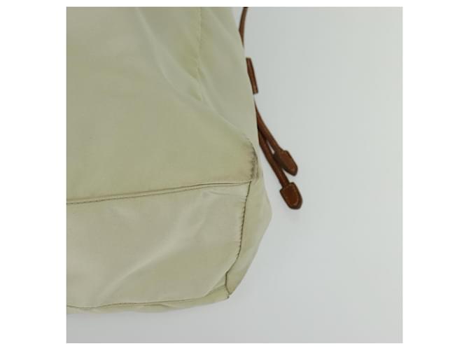 Borsa a Spalla PRADA Nylon Beige Oro Auth MX164 D'oro - vista 14