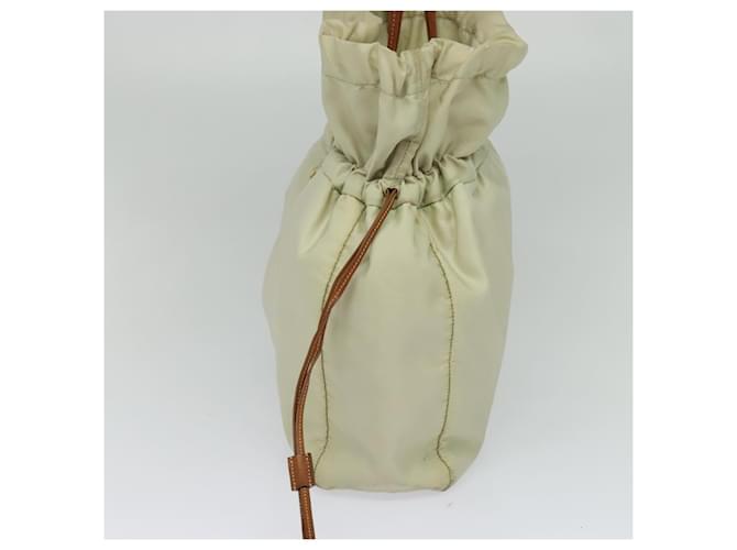 Borsa a Spalla PRADA Nylon Beige Oro Auth MX164 D'oro - vista 4