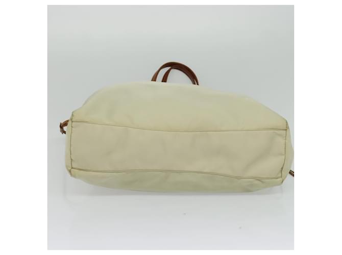 Borsa a Spalla PRADA Nylon Beige Oro Auth MX164 D'oro - vista 5