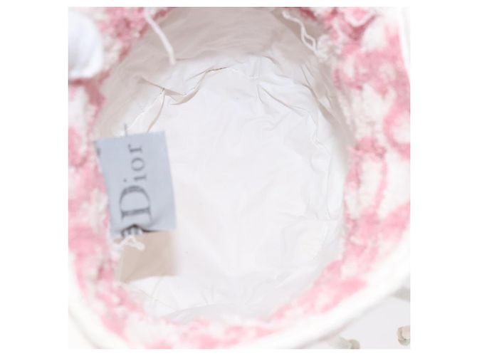 Christian Dior Trotter Canvas Pouch Pile Pink Auth BD1717 - view 10