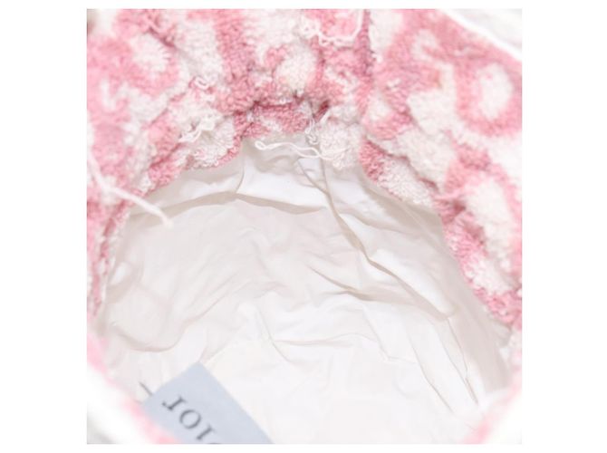 Christian Dior Trotter Canvas Pouch Pile Pink Auth BD1717 - view 11