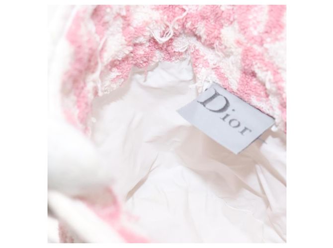 Christian Dior Trotter Canvas Pouch Pile Pink Auth BD1717 - view 12
