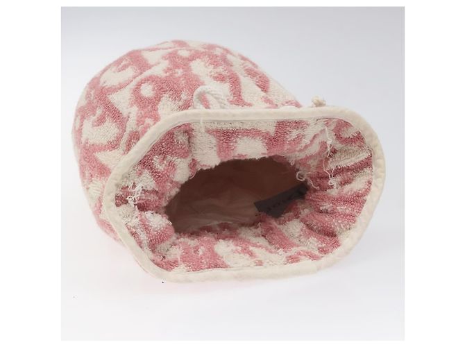 Christian Dior Trotter Canvas Pouch Pile Pink Auth BD1717 - view 5