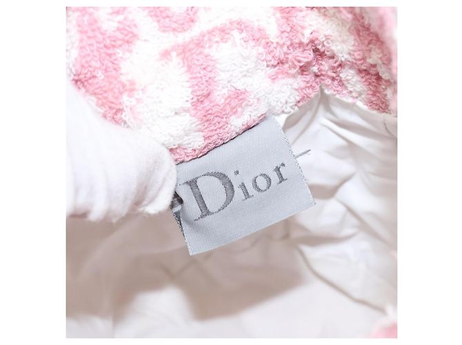Christian Dior Trotter Canvas Pouch Pile Pink Auth BD1717 - view 9