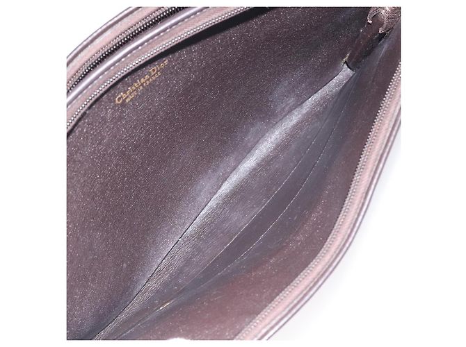 Borsa a spalla in tela Trotter Christian Dior marrone oro Auth ep8530 D'oro - vista 11