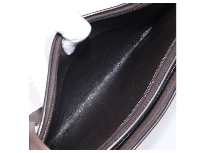 Borsa a spalla in tela Trotter Christian Dior marrone oro Auth ep8530 D'oro - vista 12