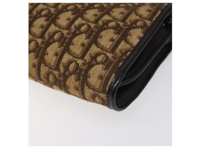 Borsa a spalla in tela Trotter Christian Dior marrone oro Auth ep8530 D'oro - vista 15