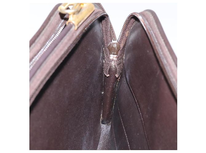 Borsa a spalla in tela Trotter Christian Dior marrone oro Auth ep8530 D'oro - vista 19