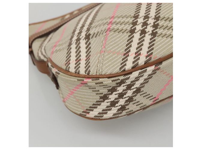 Borsa a spalla Burberry Nova Check Blue Label in tela beige Auth BD1720 - vista 14