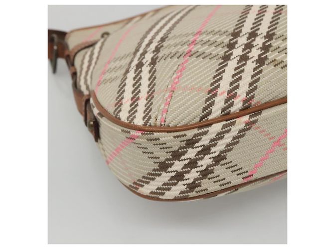 Borsa a spalla Burberry Nova Check Blue Label in tela beige Auth BD1720 - vista 16
