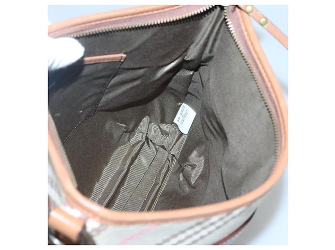 Borsa a spalla Burberry Nova Check Blue Label in tela beige Auth BD1720 - vista 17