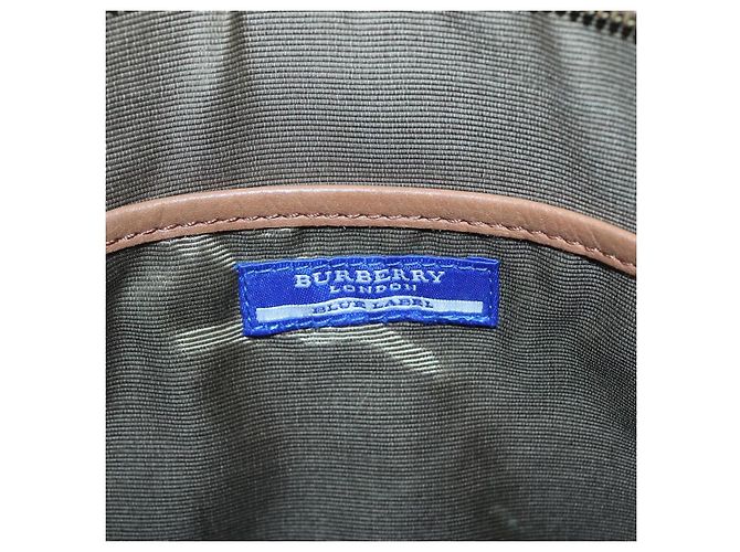 Borsa a spalla Burberry Nova Check Blue Label in tela beige Auth BD1720 - vista 9