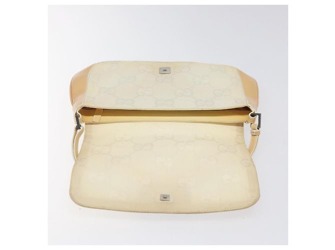 Borsa a Spalla GG Canvas GUCCI Beige Argento 001 3823 Auth BD1514 - vista 10