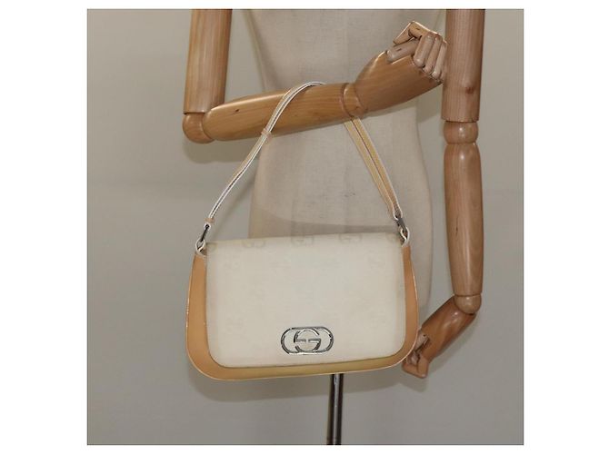 Borsa a Spalla GG Canvas GUCCI Beige Argento 001 3823 Auth BD1514 - vista 22