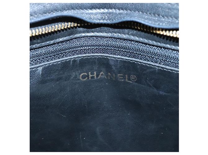 CHANEL V stitch Borsa a Mano in Pelle di Agnello Nera CC Auth bs24282 Nero - vista 17