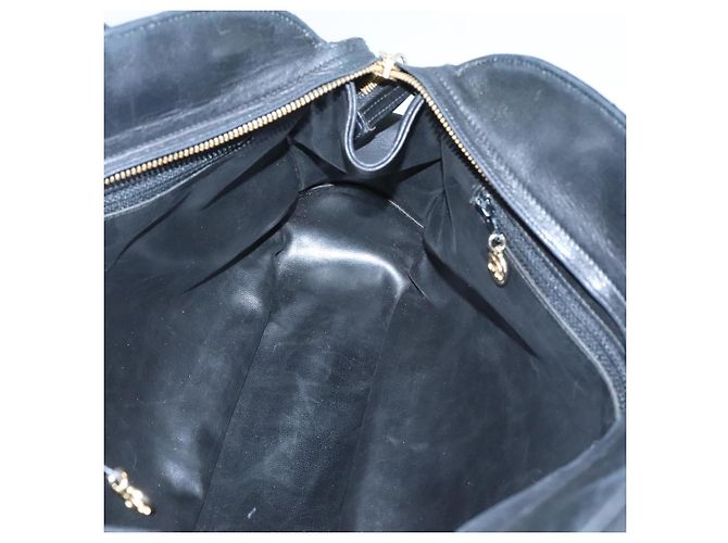 CHANEL V stitch Borsa a Mano in Pelle di Agnello Nera CC Auth bs24282 Nero - vista 18