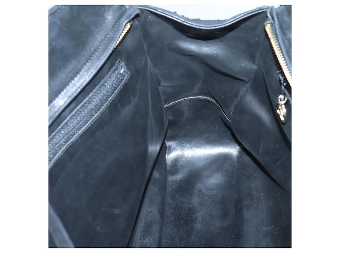 CHANEL V stitch Borsa a Mano in Pelle di Agnello Nera CC Auth bs24282 Nero - vista 19