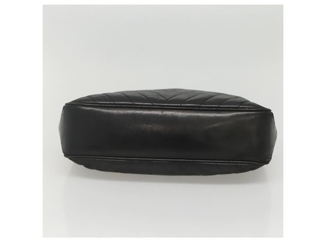 CHANEL V stitch Borsa a Mano in Pelle di Agnello Nera CC Auth bs24282 Nero - vista 5