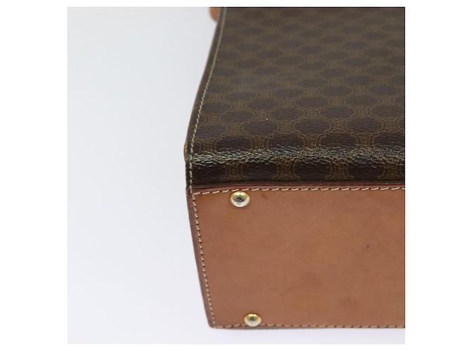 Céline Borsa a mano in tela Macadam CELINE in pelle PVC 2 in 1 marrone oro Auth BD1624 D'oro - vista 17