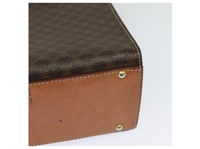 Céline Borsa a mano in tela Macadam CELINE in pelle PVC 2 in 1 marrone oro Auth BD1624 D'oro - vista 18