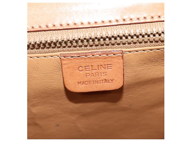 Céline Borsa a mano in tela Macadam CELINE in pelle PVC 2 in 1 marrone oro Auth BD1624 D'oro - vista 20