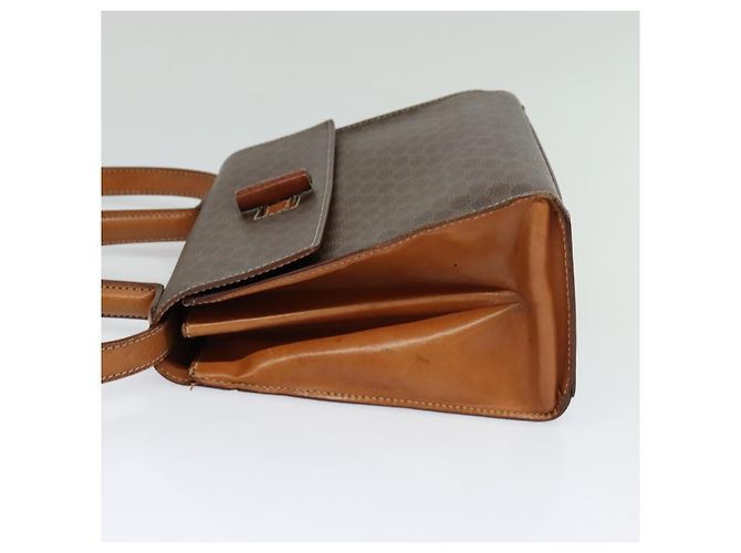 Céline Borsa a mano in tela Macadam CELINE in pelle PVC 2 in 1 marrone oro Auth BD1624 D'oro - vista 3