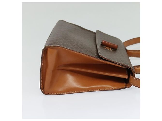 Céline Borsa a mano in tela Macadam CELINE in pelle PVC 2 in 1 marrone oro Auth BD1624 D'oro - vista 4